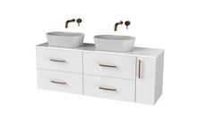 Load image into Gallery viewer, Haro 1400mm RHD Wall Hung 4 Drawer 1 Door Bathroom Vanity Unit - Gloss White
