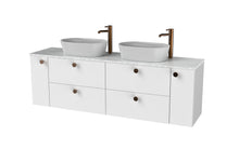 Load image into Gallery viewer, Haro 1600mm Wall Hung 4 Drawer 2 Door Bathroom Vanity Unit - Gloss White
