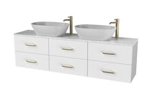 Load image into Gallery viewer, Haro 1800mm Wall Hung 6 Drawer Bathroom Vanity Unit - Gloss White
