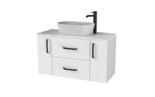 Load image into Gallery viewer, Haro 900mm Wall Hung 1 Drawer 2 Door Bathroom Vanity Unit - Gloss White
