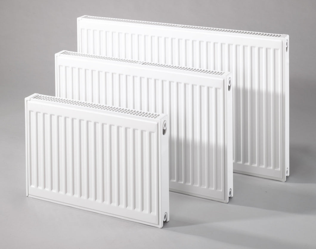 VaresA BTU's 7423* 600mm x 1200 Wide Double Panel Radiators Type 21 Premium Steel, Free TRV & Lockshield -  White
