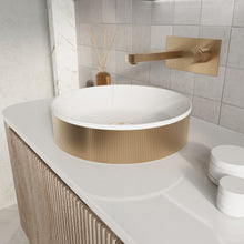 Load image into Gallery viewer, Bathroom Round Counter Top Basin Bowl 360 x 360 x 95mm - Brushed Brass
