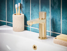 Load image into Gallery viewer, Desire Bathroom Fluted Mono Lever Basin Taps - Brushed Brass
