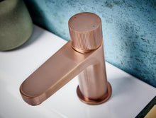 Load image into Gallery viewer, Desire Bathroom Fluted Mini Mono Lever Basin Taps - Bronze
