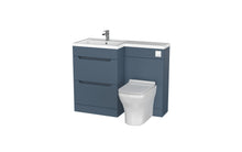 Load image into Gallery viewer, Geo - Handless 1100mm L Shape Bathroom 2 Draw Floor Vanity Unit with LHB - Something Blue

