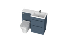 Load image into Gallery viewer, Geo - Handless 1100mm L Shape Bathroom 2 Draw Floor Vanity Unit with RHB - Something Blue
