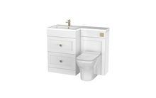 Load image into Gallery viewer, Freshwater Complete Set - 1100mm L Shape Bathroom 2 Draw Floor Vanity Unit with LHB - Something White
