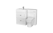 Load image into Gallery viewer, Freshwater Complete Set - 1100mm L Shape Bathroom 2 Draw Floor Vanity Unit with LHB - Something White
