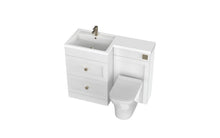 Load image into Gallery viewer, Freshwater Complete Set - 1100mm L Shape Bathroom 2 Draw Floor Vanity Unit with LHB - Something White
