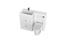 Load image into Gallery viewer, Freshwater Complete Set - 1100mm L Shape Bathroom 2 Draw Floor Vanity Unit with LHB - Something White
