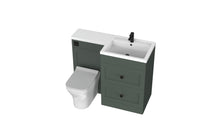Load image into Gallery viewer, Freshwater Complete Set- 1100mm L Shape Bathroom 2 Draw Floor Vanity Unit with RHB - Something Green
