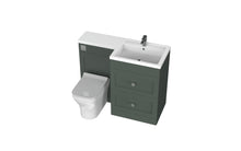 Load image into Gallery viewer, Freshwater Complete Set- 1100mm L Shape Bathroom 2 Draw Floor Vanity Unit with RHB - Something Green
