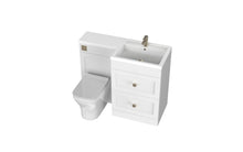 Load image into Gallery viewer, Freshwater Complete Set - 1100mm L Shape Bathroom 2 Draw Floor Vanity Unit with RHB - Something White
