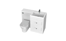 Load image into Gallery viewer, Freshwater Complete Set - 1100mm L Shape Bathroom 2 Draw Floor Vanity Unit with RHB - Something White
