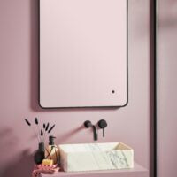 Load image into Gallery viewer, Alfie LED Mirror Brass 500 × 700mm - Black
