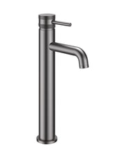 Load image into Gallery viewer, Desire Bathroom Knurled Tall Mono Bowl Mixer Taps  - Gunmetal

