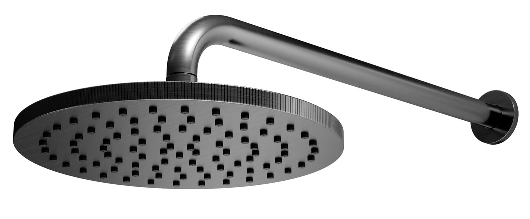 Desire Round Shower Arm & Head - Gunmetal