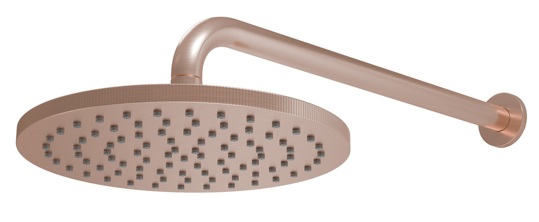 Desire Round Shower Arm & Head - Brushed Bronze