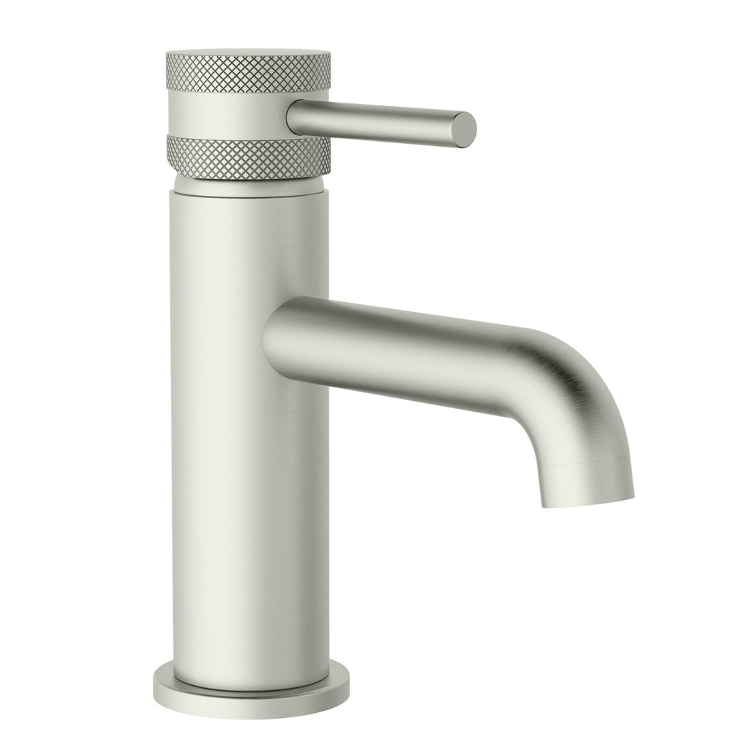 Desire Bathroom Knurled Mono Lever Basin Taps - Brushed Nickel