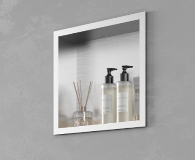 Shower Wall Niche Inset Shower Niche 300 x 300 x 100mm  - Brushed Steel