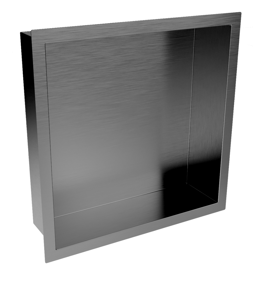 Shower Wall Niche Inset Shower Niche 300 x 300mm  - Gunmetal