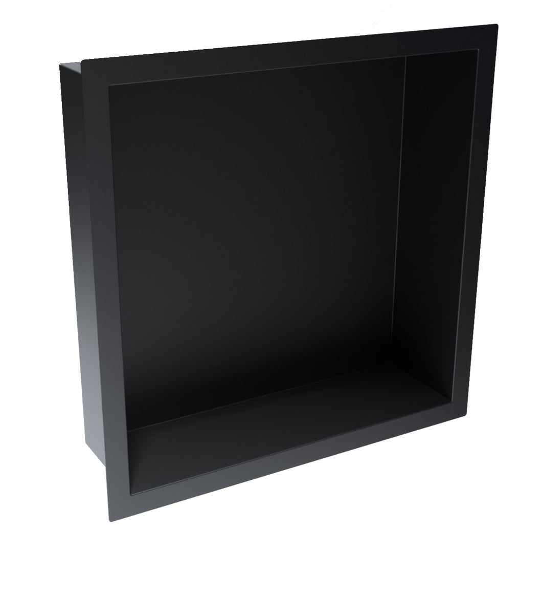 Shower Wall Niche Inset Shower Niche 300 x 300 x 85mm  - Matte Black