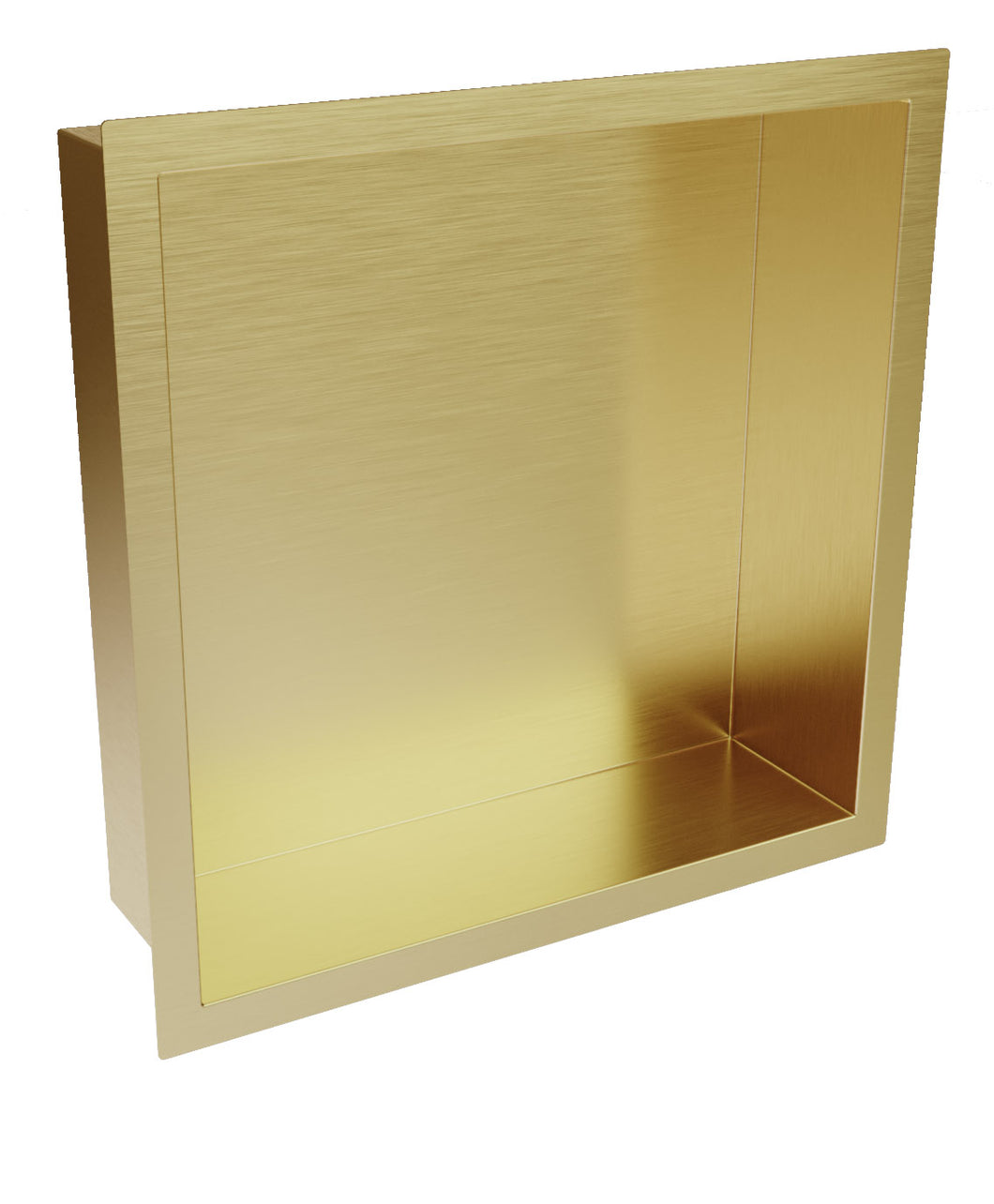 Wall Niche Inset Shower Niche 300 x 300mm  - Brushed Brass