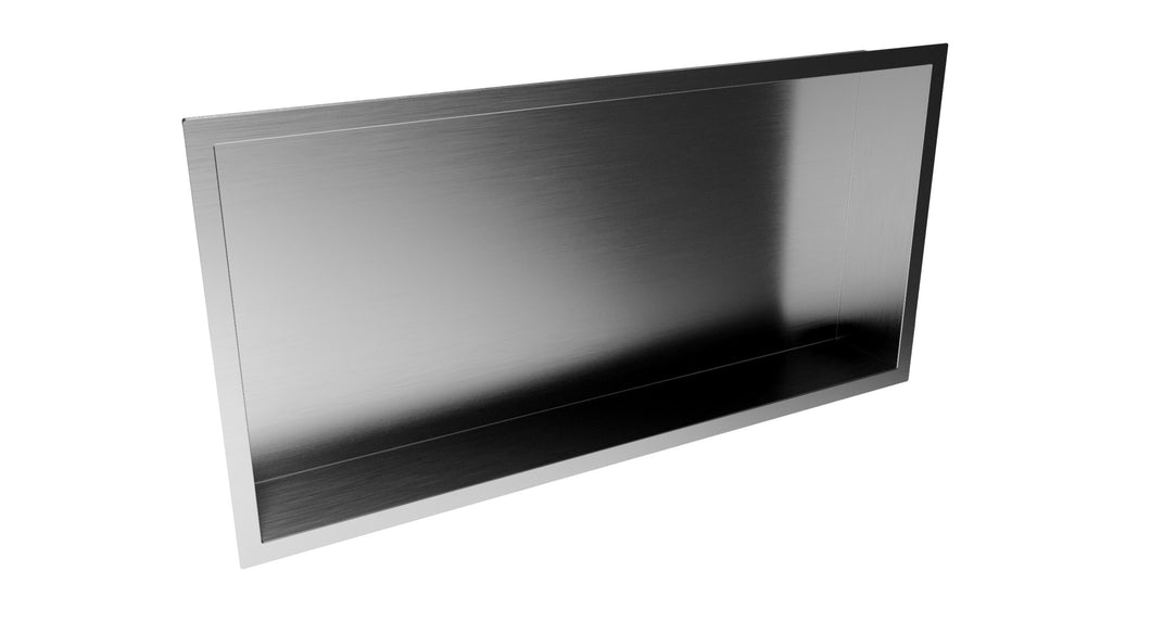Shower Wall Niche Inset Shower Niche 600 x 300 x 85mm  - Gunmetal