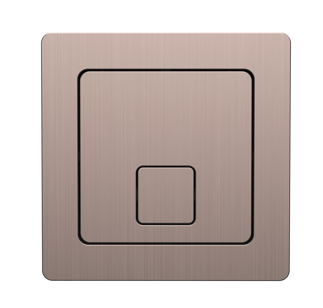 Vares-A Toilet Side/Bottom Feed Concealed Cistern Flush Button Only - Square Brushed Bronze