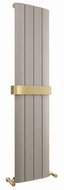 VaresA Taura Designer Bathroom Towel Warmers/Valves 1800 x 375mm BTU's 3835 - Coffee - Brass Rail