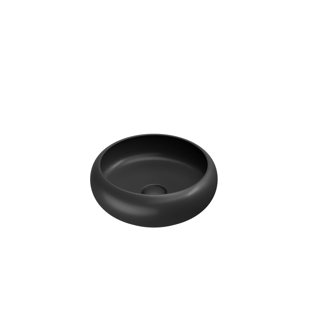 Round Bathroom Countertop Bowl 360mm Diameter x 120mm - Black or White