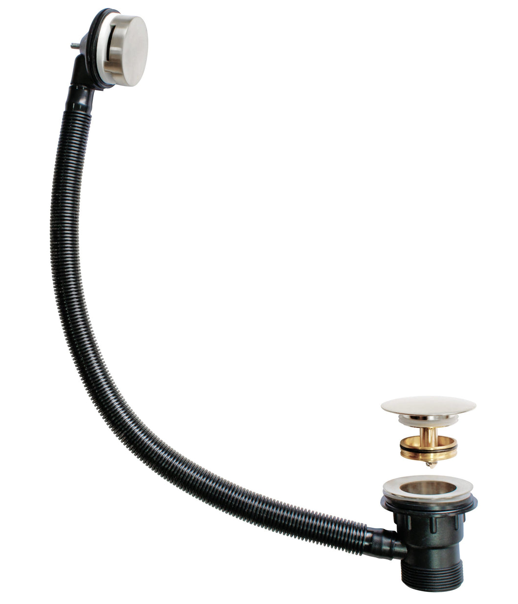 VaresA Mura Nickel Modern Bathroom Click Bath Waste