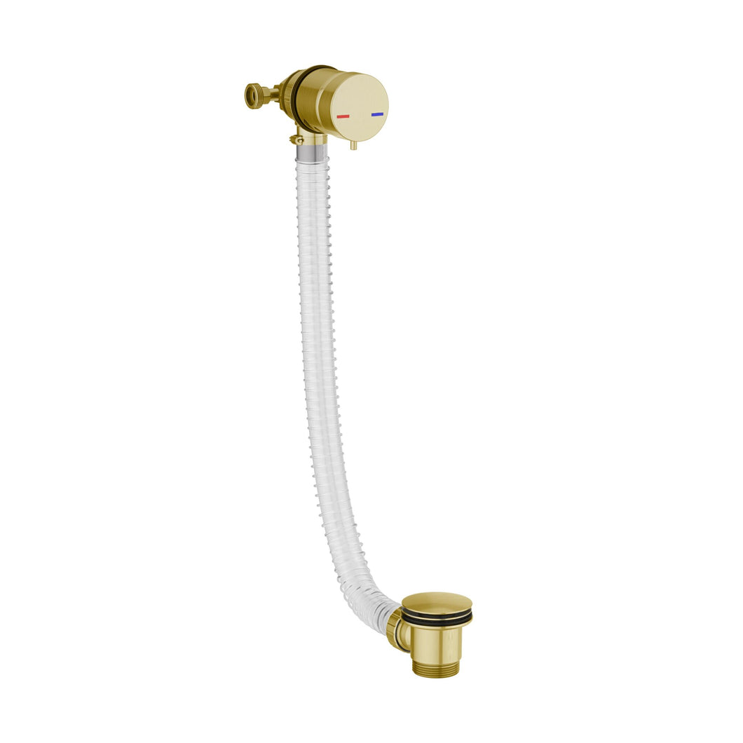 Desire Minimalist Bath Filler and Overflow All in One - Brushed Brass