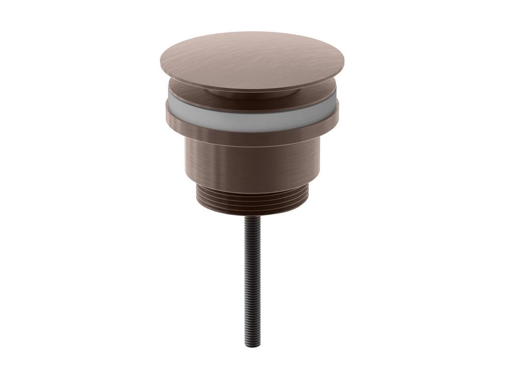 Desire Round Universal Basin Slotted or Unslotted Click Basin Waste - Brushed Bronze