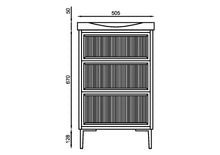 Load image into Gallery viewer, Bota Fluted 500mm 3 Drawer Bathroom Vanity Cabinet, Stone Basin - Beige Stone
