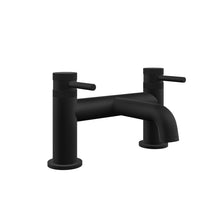 Load image into Gallery viewer, Desire Bathroom Knurled Bath Filler Taps - Black
