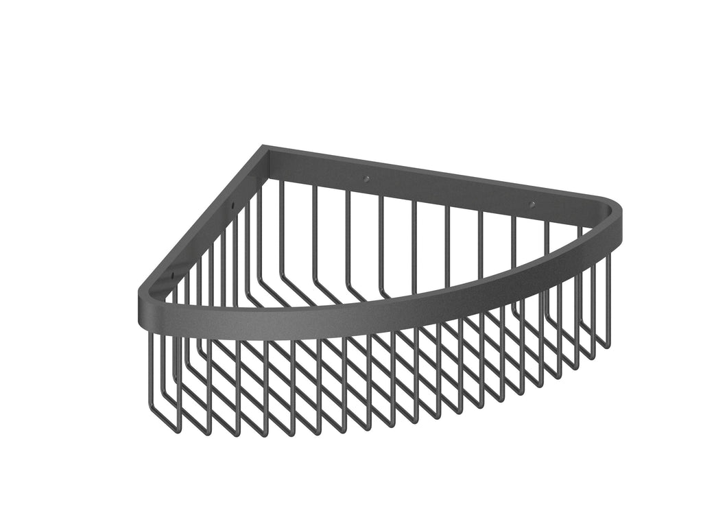 VaresA Corner Shower Basket  - Gun Metal