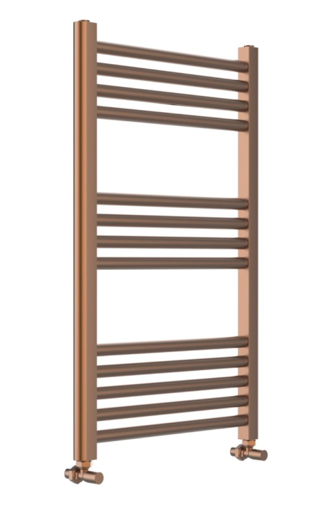 VaresA Dropp Bathroom 25mm Towel Warmers/Valves 1200 x 500mm BTU's 1807 - Brushed Bronze