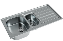Load image into Gallery viewer, Vares-A 1.5 Bowl Inset Kitchen Sink &amp; Drainer, Free Monobloc Tap - Stainless Steel
