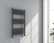 VaresA Dropp Bathroom 25mm Towel Warmers/Valves 800 x 500mm BTU's 1144 - Gunmetal