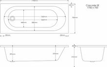 Load image into Gallery viewer, Landlord - Rental  Complete Bathroom Pack 2 Trojan Single End Bath 1700 x 700, Chrome Bath Screen, Taps, Panels, Bar Shower 500/600mm Vanity &amp; Basin
