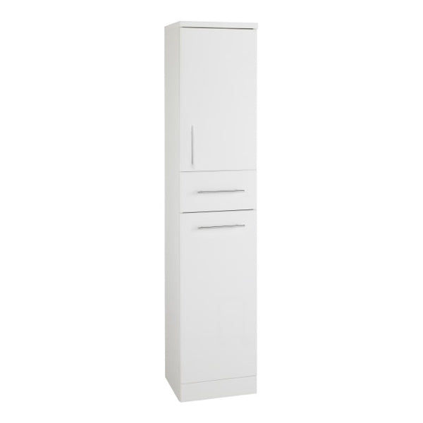 Vares-A Tallboy Floor Mounted Bathroom Unit 350mm x 300mm Deep - White Gloss