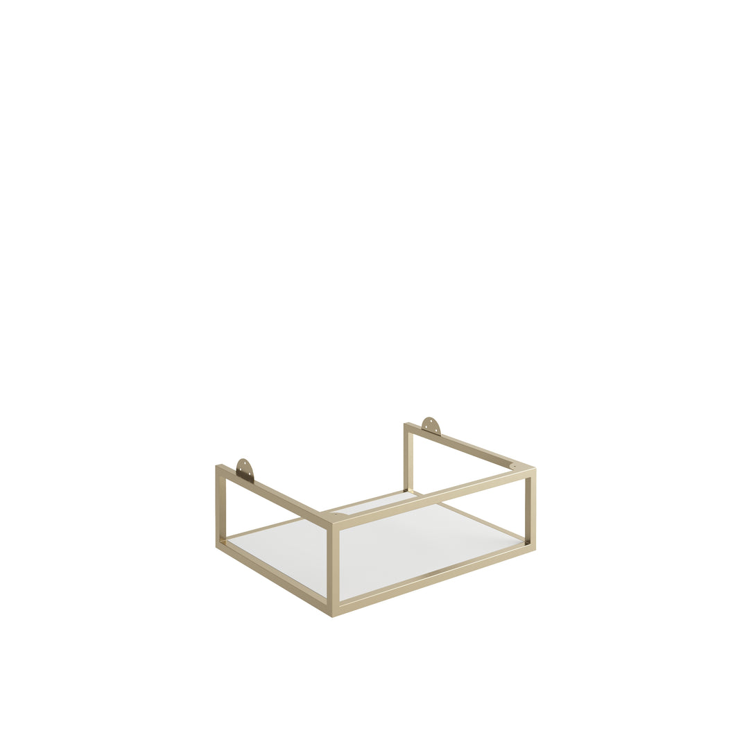 Ambience -  Brushed Brass Frame with Shelf 600mm for Bathroom Vanity