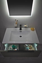 Load image into Gallery viewer, Scudo Ambience 600mm Wall Hung LED Cabinet Vanity &amp; Basin - Rustic Oak
