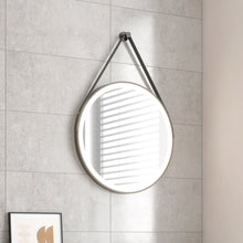 Load image into Gallery viewer, 600mm Matt Black Round Belini LED Bathroom Mirror
