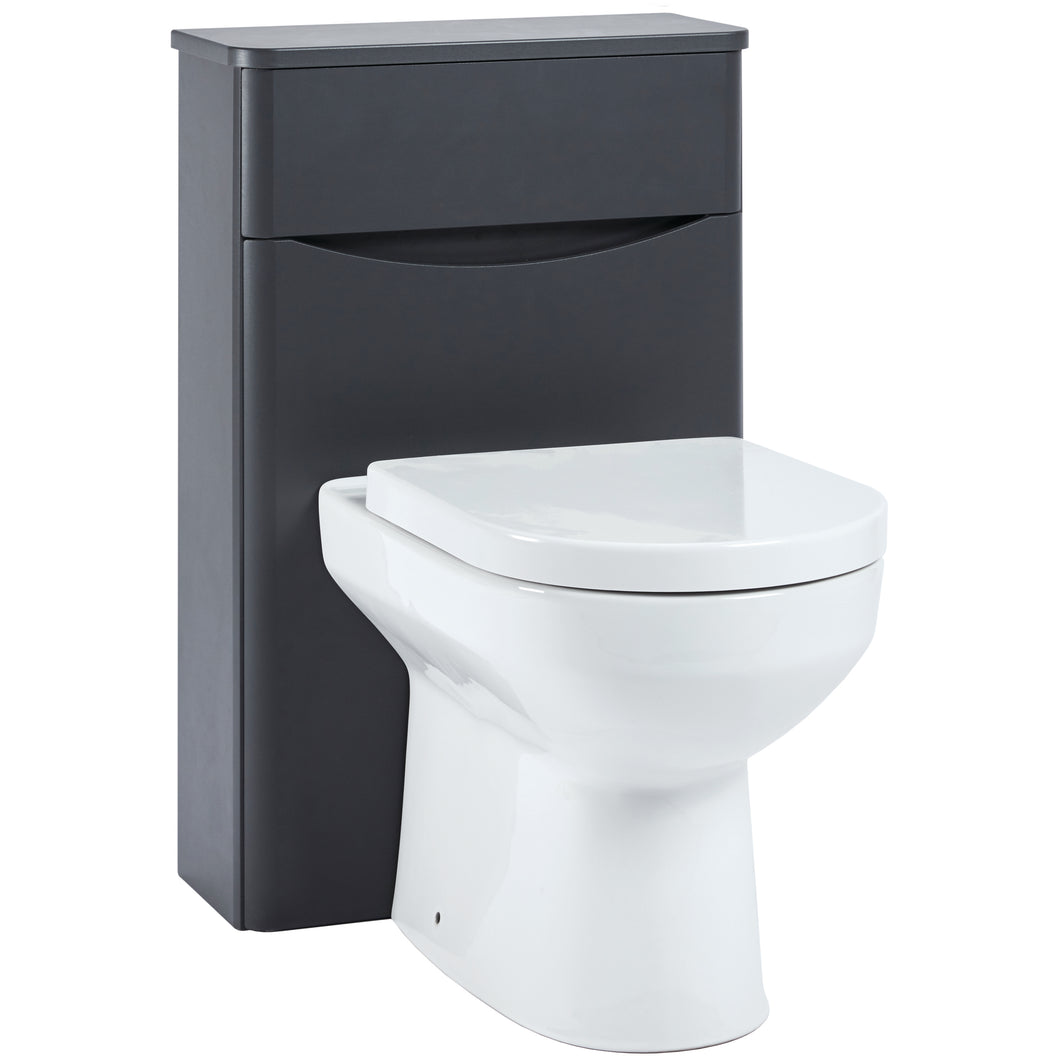 Scudo Bella 500mm Toilet WC Unit - Matt Grey