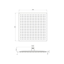 Load image into Gallery viewer, Black Square Shower Head 300mm
