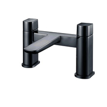 Load image into Gallery viewer, Full Bathroom Package: 1700 L Shape Bath - Vanity, Black Basin, Taps, WC - Black. FREE Delivery &#39;L&#39; Postcodes
