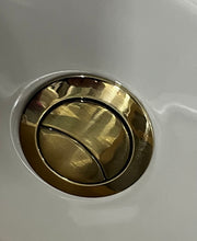 Load image into Gallery viewer, Vares-A Nix Close Couple Toilet with Soft Close Seat, Brush Brass Cistern Button

