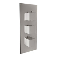 Triple Handle, 3 Outlet Concealed Shower Valve - Chrome